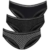 LASCANA Slip noir / blanc