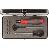 Wiha 34614 Jeu de tournevis dynamométriques TorqueVario-S TORX - TORX PLUS à couple limité à réglage variable 0 - 13 pcs - 0 Nm - dans un coffret