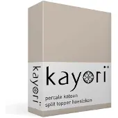 Kayori Drap-Housse Surmatelas Split Kayori Shizu Sable (Percale)-200 x 200 cm