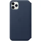 Apple iPhone 11 Pro Max Leather Folio Bleu du large