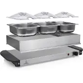 Tristar BP-6283 Serveur de buffet - 200 W - 230 V - 50 / 60 Hz - noir - inox - 0,8 m - inox (BP-6283)