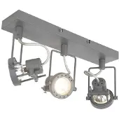 QAZQA Spot industriel anthracite 3 lumières orientable et inclinable - Suplux