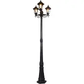 QAZQA Lanterne d’extérieur classique noire 3 lumières IP44 - New Haven