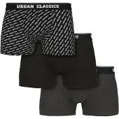 Urban Classics Boxers gris foncé / noir / blanc