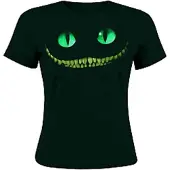 Alice Au Pays Des Merveilles T-Shirt Manches courtes Disney de - Le Chat Du Cheshire - Smile - XS - XXL - pour Femme - noir - Taille XL