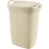 Curver Coffre à Linge 57 L Aspect Tricot - Blanc Cassé