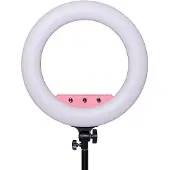 Caruba Ensemble Round Vlogger 18 pouces LED PRO avec sac rose