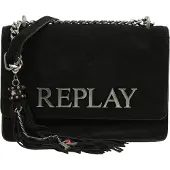 Replay Cuir sac à épaule bandoulière Crossbody Bag Black noir