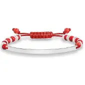 Thomas Sabo A003068327l21 Bracelet Rouge,Argenté Femme