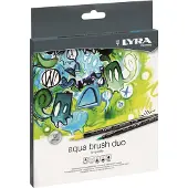 Lyra Aqua Brush Duo Marker Box Of 12 Colors Multicolore Enfants
