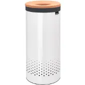 Brabantia Panier à Linge avec Couvercle en Liège 35 litres - White