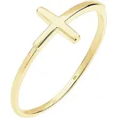 Elli PREMIUM Bague 'Kreuz' or
