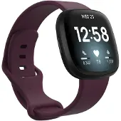 IMoshion Bracelet silicone pour Fitbit Versa 4/ 3 / Sense (2) - Rouge foncé