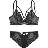 Petite fleur GOLD Ensemble de linge noir