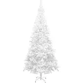 vidaXL Sapin de Noël artificiel L 240 cm blanc