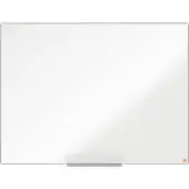 Nobo Tableau blanc Prestige - cadre alu - surface émaillée - l. 1200 x H 900 mm - avec auget
