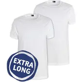 Alan red T-Shirts Derby Extra Longs Blancs (Lot de 2) Blanc taille S