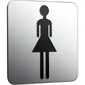 Emco Plaque de porte SYSTEM 2 à coller, dames chrome