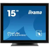 Iiyama ProLite T1532MSC-B5X - Écran LED - 15" - écran tactile - 1024 x 768 XGA @ 75 Hz - TN - 370 cd/m² - 700:1 - 8 ms - HDMI VGA DisplayPort - haut-parleurs - noir