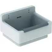 Geberit 300 basic évier de vidange avec rebord de protection 36.5x46x30cm avec trous pour grille à seau blanc s8a00100000g