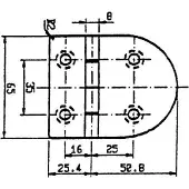 Talamex Charnière 120.4x65 Mm