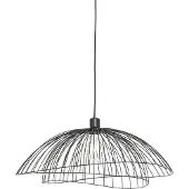 QAZQA Suspension design noire avec double abat-jour 66cm - Pua