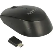DeLOCK Souris sans fil - - Mini - 3 boutons - USB Type-C - 2.4 GHz - Optique