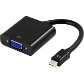 Deltaco DP-VGA3 Adaptateur de câble vidéo 0,2 m mini DisplayPort VGA Noir, Adaptateur vidéo, Noir