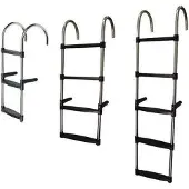 Lalizas Stainless Steel Ladder Noir,Argenté 4 Steps
