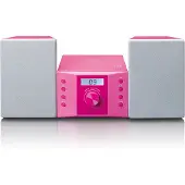 Ginza.se MC-013PK - Chaîne HiFi avec radio FM et lecteur CD - Rose