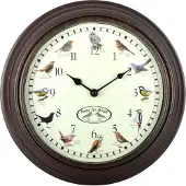 Pflanzen-Kölle Horloge avec gazouillis d'oiseaux