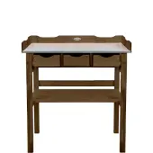 Esschert Design Table de rempotage avec tiroirs marron