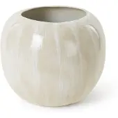 Broste Copenhagen Vase pomme faïence blanc antique - Ø41,5XH34,5CM