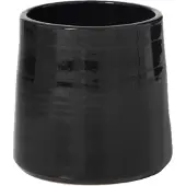 J-Line Cachepot rond ceramique noir medium