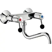 Delabie Bras de support , à deux points de fixation, débit de 60 l/min, exécution pivotante en bas, diamètre de 22, longueur de 200