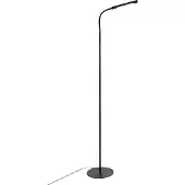 QAZQA Lampadaire design noir avec LED et variateur tactile - Palka