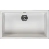 Reginox Evier rectangulaire en granit, grand évier de cuisine, Amsterdam 72 Pure White 72x40 cm R30875 (40 cm, 72 cm)