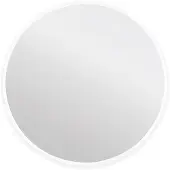 Differnz Miroir de salle de bain rond avec cadre blanc Rond Ø 80 cm