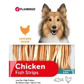 Flamingo Snack Pour Chiens Aux Lanières De Poulet Et De Poisson Hapki 400g