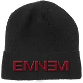 Eminem Hommes, Bonnet, Logo (Black) Beanie Hat, Noir