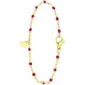 Lucardi Bracelet or / rouge rubis