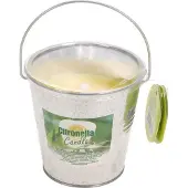 Gardalux Bougie citronnelle avec seau acier 10x10cm Citronella outdoor candle