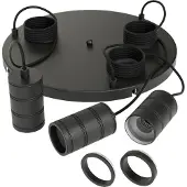 Calex Triple Pendel Cord Disc 3 lumières 40cm noir