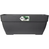 Elho Pot de fleurs rectangulaire moderne en plastique anthracite par Elho