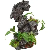 Flamingo Petra 19x15x31cm Aquarium Decoration Gris 19 x 15 x 31 cm