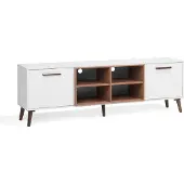 Beliani Meuble Tv Blanc Alloa