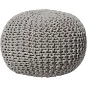 Beliani Bilinis Pouf 50 x 35 cm gris clair CONRAD