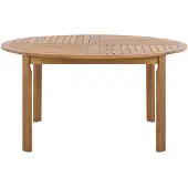 Beliani Table De Jardin En Bois Acacia Clair D 150 Tolve
