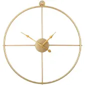 Beliani Horloge murale fer doré sans chiffres Ø 50 cm design moderne minimaliste