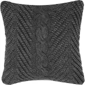 Beliani Coussin Konni Coton 45 X 45 Cm Unicolore Gaufré Gris